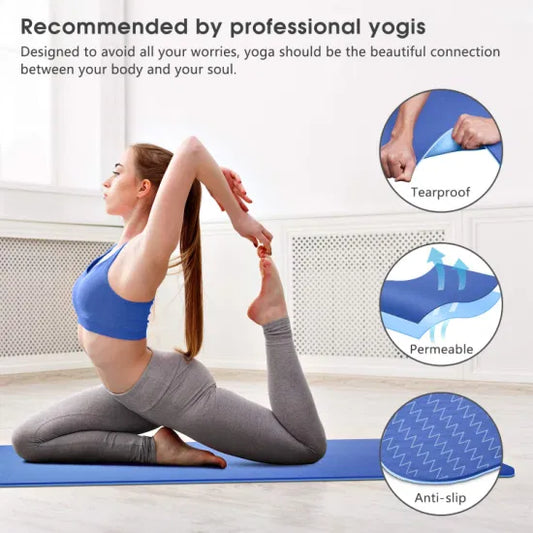 Non Slip Yoga Mat, Foldable Fitness Environmental Gym Exercise Pads, Carpet Mat For Beginner, Home Exercise Odourless Mat (random Colour))